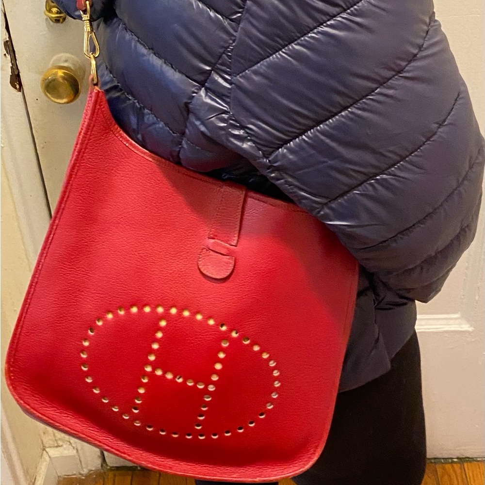 Red Leather Hobo Bag
